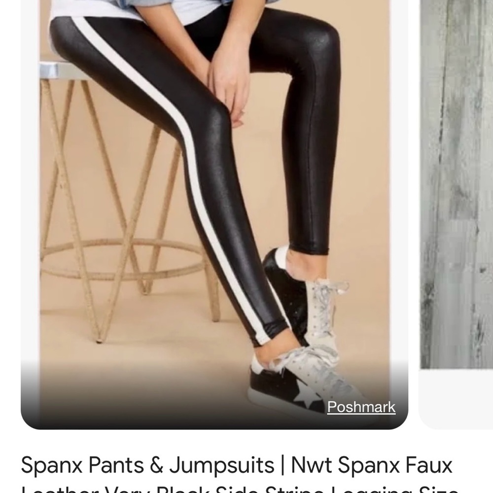 SPANX Black and White Sporty Leggings